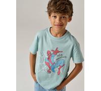 T-shirt Spiderman bleu grisé 10A