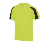 T-shirt sport contraste Just Cool, manches courtes, pour homme (S-2XL) (RW685)