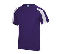 T-shirt sport contraste Just Cool, manches courtes, pour homme (S-2XL) (RW685)