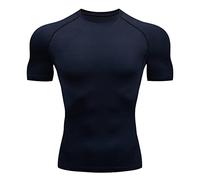 T Shirt Sport Homme Manches Courtes, T Shirt Gainant Homme Col Rond Moulant Sexy Slim Classiques Musclé Top Comfortable Basketball Séchage Rapide Fitness Haut Pour Tous Les Jours De Course D'extérieur