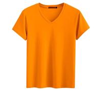 T Shirt Sport Homme Manches Courtes- Tee Shirt Col V Couleur Unie DéContracté Gilet Respirant Top ÉLasticité Classiques Slim Haut Comfortable Blouse Chic Passe-Partout Tunique Chemies Plage