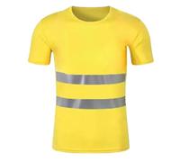 T Shirt Sport Homme T-Shirt De Travail RéFléChissant pour Homme Respirant LéGer IdéAl Construction Circulation RoutièRe Loisirs VêTement Professionnel SéCurité Visibilité Nocturne Confortable Durable
