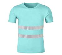 T Shirt Sport Homme T-Shirt De Travail RéFléChissant pour Homme Respirant LéGer IdéAl Construction Circulation RoutièRe Loisirs VêTement Professionnel SéCurité Visibilité Nocturne Confortable Durable