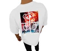 T Shirt Sport Homme T-Shirt Surdimensionné D'éTé pour Homme avec Col Rond Et Manches Courtes Style DéContracté Sportif Streetwear Tendance Dos Imprimé Confortable Coupe Ample Mode Urbaine Branché