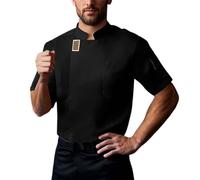 T-Shirt Sport Homme VêTement Professionnel De Cuisine pour Hommes Tenue De Chef avec Cardigan Et Haut à Manches Courtes ÉLéGant Et Fonctionnel