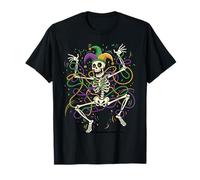 T-Shirt Squelette drôle Mardi Gras Danse Sauvage Carnaval T-Shirt