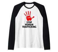 T-Shirt Stop Human Trafficking Manche Raglan