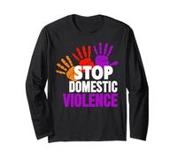 T-Shirt Stop pour Violence Domestique - Conscience de la Violence Domestique Manche Longue
