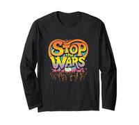 T-shirt Stop the War No War Free War World Merch Manche Longue