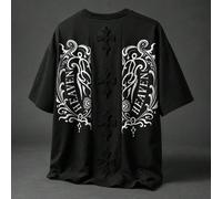 T-shirt streetwear homme déconstruit patchwork multi-panneaux 3D croix, cadeau pour petit ami/mari, cadeau d'anniversaire, réunion entre amis L,M,S,XL,XSgraphique,Lettres,BaroqueTissu tricoté