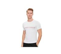 T-shirt stretch logo frontal - Emporio Armani - Homme - Blanc - Coupe ajustée - Manches courtes XXL