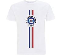 Oasis - T-shirt unisexe Stripes '95 - sous licence officielle Rock Off - Blanc XL