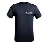 T-Shirt Strong Texte Marine Nationale Bleu Marine