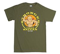 T-shirt Stronger Than Super Saiyan Gym, Vert militaire, M