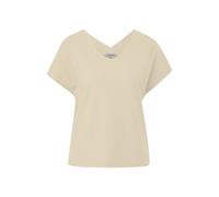 T-shirt structurÃ© Ã col en V et coupe dÃ©contractÃ©e femme s.Oliver Beige 48