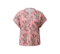 T-shirt structurÃ© Ã col V et coupe dÃ©contractÃ©e col rond coupÃ© ample grenade femme s.Oliver Rouge 48