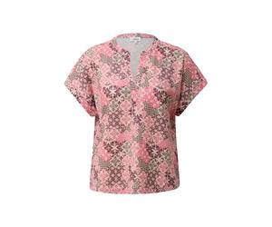 T-shirt structurÃ© Ã col V et coupe dÃ©contractÃ©e col rond coupÃ© ample grenade femme s.Oliver Rouge 36