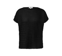 T-shirt structurÃ© en coton mÃ©langÃ© Ã la coupe dÃ©contractÃ©e femme s.Oliver Noir 46