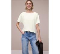 Street One T-shirt structuré uni blanc cassé Taille 40