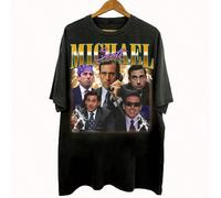 T-shirt style bootleg vintage des années 90 de Michael Scott, série télévisée The Office. Cadeau pour hommes et femmes, t-shirt unisexe L,M,S,XL,XXL,XXXLPortrait,Lettres,RétroCoton