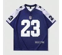 T-shirt style maillot de football à manches courtes avec blocs de couleurs pour hommes, adapté pour le port quotidien au printemps et en été, école L,M,S,XL,XS,XXLTissu tricoté