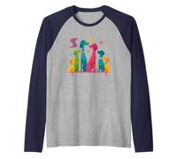 T-Shirt Style moderniste des années 50-60 avec Chiens Manche Raglan