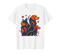 T-Shirt Style moderniste des années 50-60 avec Chiens T-Shirt