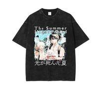 T-Shirt Summer Hikaru Died Casual Vintage Lavé Polyvalent Hikaru Indou Harajuku Retro Streetwear Coton Unisexe