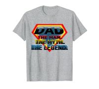 T-Shirt Super Dad, The Man, The Myth, The Legend T-Shirt, Homme, Gris Chiné, XXL