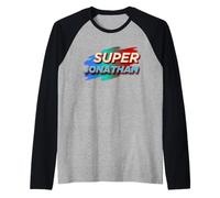 T-Shirt Super Jonathan avec nom Amusant JONATHANS Manche Raglan