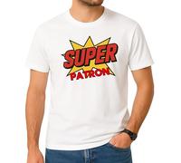 T-Shirt Super Patron - Tee-Shirt Cadeau Original Drôle - Idée Cadeau Anniversaire, Fête Taille L