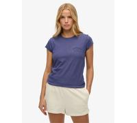 Superdry Athletic Essential Slub Short Sleeve T-shirt Violet M Femme