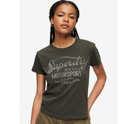 T-shirt Superdry Boho Biker manche courte vert foncé femme - XS