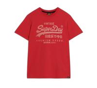 Superdry T-shirt Classic Vintage Logo Heritage manches courtes Rouge XL Homme