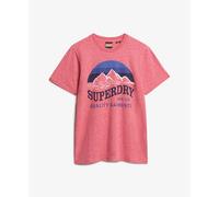 Superdry T-shirt Cl Great Outdoors Relaxed manches courtes Rose M Homme