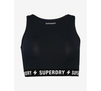 T-shirt Superdry Code Elastic Crop sans manches bleu foncé femme - XS