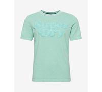 T-shirt Superdry Cooper Classic 70s manche courte bleu turquoise femme - L