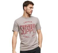 Superdry Copper Label Workwear Short Sleeve T-shirt Beige M Homme