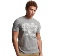 Superdry Cooper Label Workwear Short Sleeve T-shirt Gris M Homme