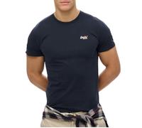Superdry T-shirt Essential Contrast Emb – manches courtes – Bleu S Homme