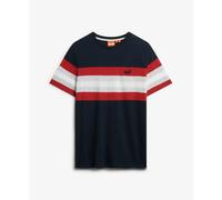 Superdry Essential Stripe Short Sleeve T-shirt Bleu S Homme