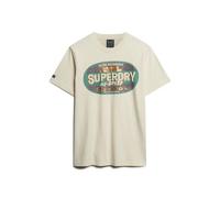 Superdry Gasoline Workwear Short Sleeve T-shirt Beige S Homme