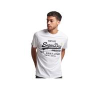 T shirt - Superdry - Homme - classique Vintage Logo Store - Blanc - Coton