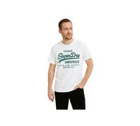 T shirt Superdry Homme Vintage Blanc Coton XXL
