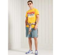 Superdry Vintage Logo Cali Stripe Short Sleeve T-shirt Jaune S Homme