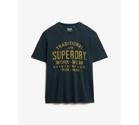 Superdry Machined Goods Workwear Short Sleeve T-shirt Bleu XL Homme