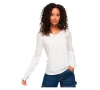 T-shirt - SUPERDRY - Manches Longues - Col V - Jersey - Femme - Optique L