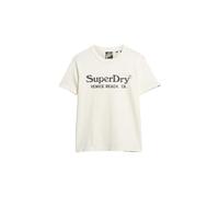Superdry Metallic Venue Relaxed Short Sleeve T-shirt Beige M Femme