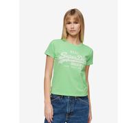 T-shirt Superdry Neon Vintage Logo à manches courtes vert pour femme - XXS
