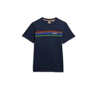 T-shirt Superdry Outdoor Stripe Logo Relaxed Bleu S